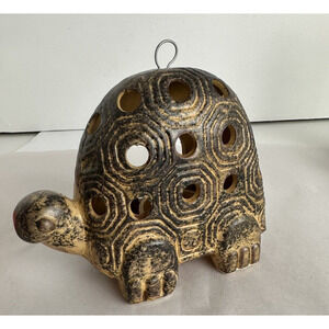 Votive Turtle Ceramic Tealight Nice Glow Hangs Unbranded 6.5 x 5 Inches